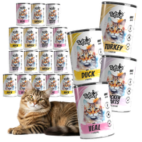 KARMA DLA KOTA – MOKRA KARMA MIX SMAKÓW PUSZKA MIELONKA 20x400g | TufTuf