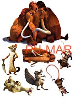 Opłatek na tort Epoka Lodowcowa Maniek Sid Tekst Gratis Gruby Postacie