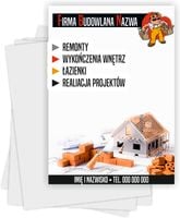 Ulotki A6 reklamowe firmowe 5000szt różne wzory FIRMA BUDOWLANA REMONTY