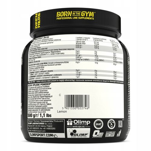 Olimp BCAA Xplode Powder 500 g cytrynowy na Arena.pl