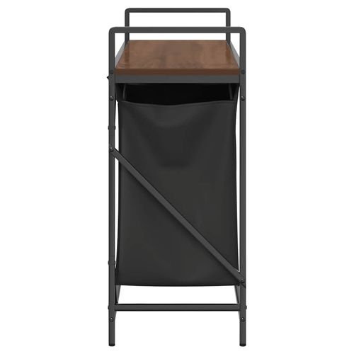 Kosz na pranie 2 przegrody z półką, brązowy dąb na Arena.pl