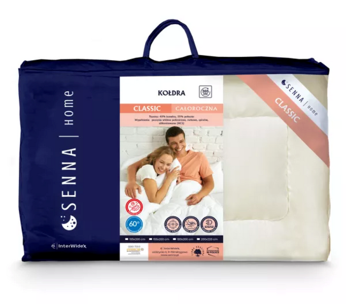 Kołdra całoroczna 200x220cm CLASSIC antyalergiczna | Kremowa | Inter Widex zdjęcie 3