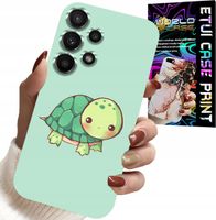 ETUI DO SAMSUNG GALAXY A13 4G - SŁODKIE ŻÓŁWKI WZORY DLA DZIECI + SZKŁO