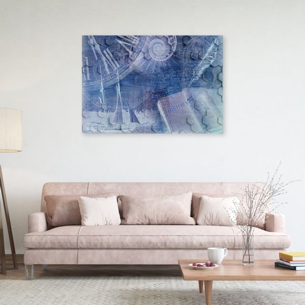 Emaga Obraz na płótnie, Abstrakcja niebieska - 60x40 zdjęcie 2