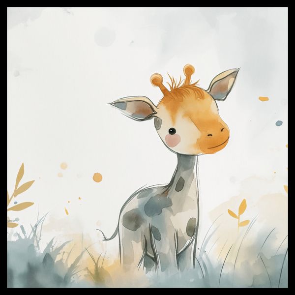 Plakat 60x60cm Mała Żyrafka zdjęcie 2