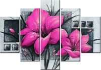 105CM 150CM OBRAZ 5 ELEM MAKOWY DUET NR 4 DRUK