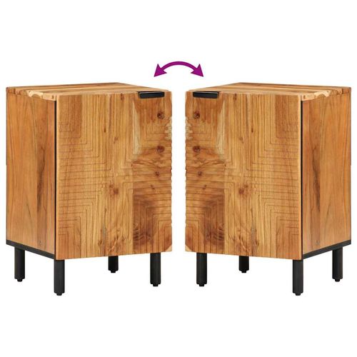 Szafka łazienkowa z półką Brązowy Lite drewno akacjowe na Arena.pl