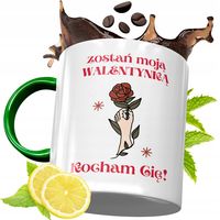 Kubek Zielony Na Walentynki Dla Zakochanych Z Nadrukiem Ze Zdjęciem