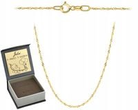 ŁAŃCUSZEK ZŁOTY 585 SINGAPUR SKRĘCANY DAMSKI 45 CM NA PREZENT