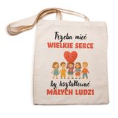 Torba BAWEŁNIANA z nadrukiem dla NAUCZYCIELKI, PREZENT, EKO, PRAKTYCZNA