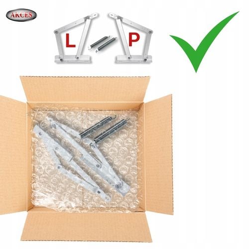 PODNOŚNIK WERSALKI KANAPY ŁÓŻKA TAPCZANU ZESTAW L+P 2 SPRĘŻYNY STAL na Arena.pl