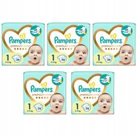 5x Pieluchy dla dziecka PAMPERS Premium Care rozmiar 1 (2-5 kg) 26 szt