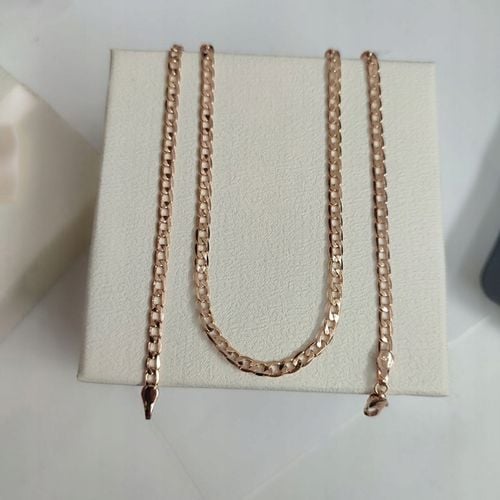 60 cm Łańcuszek złoty stal chirurgiczna damski pancerka męski 3,5 mm na Arena.pl