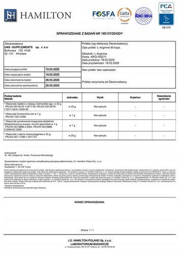 UNS L-ARGININE 90 KAPS LIBIDO SIŁA POMPA POTENCJA na Arena.pl