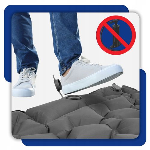 Materac Samopompujący Jednoosobowy Pojedynczy do Spania Pod Namiot 190x60cm na Arena.pl