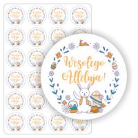 ETYKIETY zestaw etykiet świąteczne WIELKANOC prezent kartkę 24 szt.