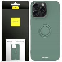 ETUI MATOWE DO IPHONE 15 PRO MAX SPACECASE SILICONE RING SILIKONOWE + SZKŁO
