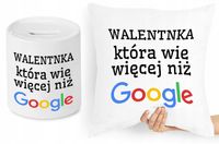 Na Walentynki Zestaw Poduszka + Skarbonka Prezent Z Nadrukiem Ze Zdjęciem