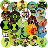 NAKLEJKI NA ZESZYT NALEPKA Z POSTACIAMI KÓŁKO BEN 10 WZORY 23EL