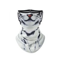 Komin Osłona na twarz i szyję przed Wiatrem Słońcem Mrozem - wzór Kot B&W