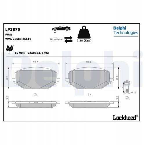 Klocki hamulcowe DELPHI LP3875 na Arena.pl