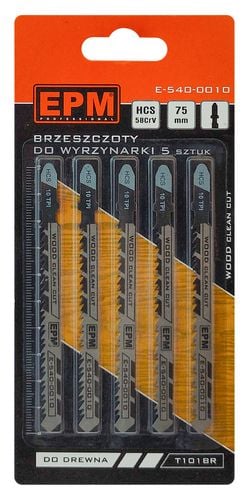 brzeszczot do wyrzynarki 74mm 10tpi drewno t101br 5 sztuk - e-540-0010 na Arena.pl
