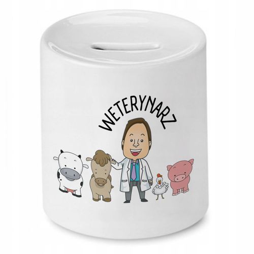 Skarbonka Dla Weterynarza Weterynarz Prezent Z Nadrukiem Ze Zdjęciem na Arena.pl