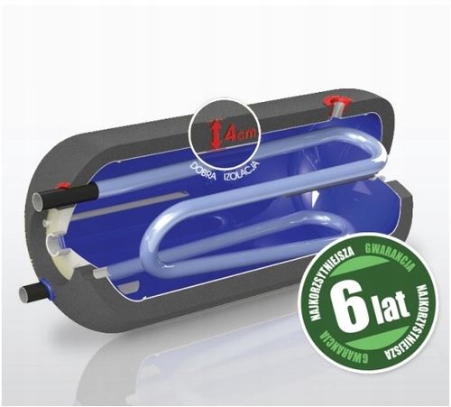 Bojler + GRZAŁKA 1,5kW podwójna wężownica do cwu ELEKTROMET WGJ 80 L na Arena.pl