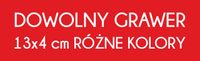 Grawerowana tabliczka Laminat 13x4 DOWOLNY GRAWER napis logo czerwona