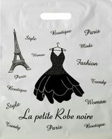 REKLAMÓWKI FOLIOWE TORBY NA ODZIEŻ 40x45 CZARNA SUKIENKA