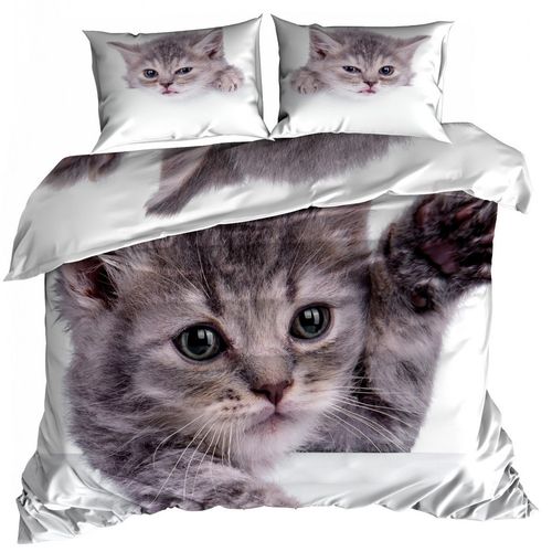 Pościel 3D bawełna satyna 140x200cm KOTECZEK na Arena.pl