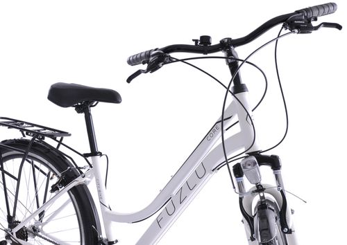 Rower trekkingowy 28 Fuzlu Core Lady amor. 18" biały/czarny/czarny mat na Arena.pl