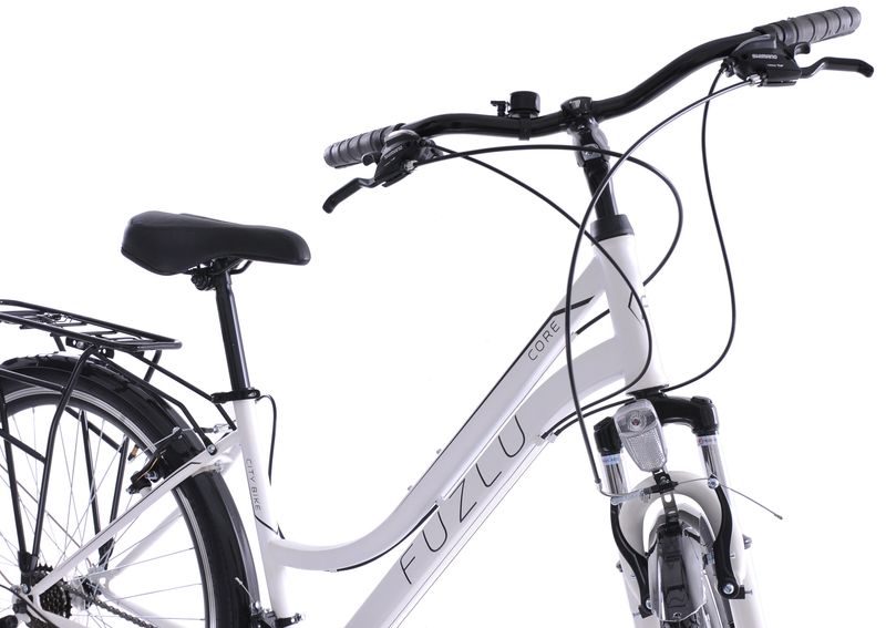 Rower trekkingowy 28 Fuzlu Core Lady amor. 18" biały/czarny/czarny mat zdjęcie 2