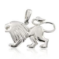 SREBRNY WISIOREK LEW DUŻY ZNAK ZODIAKU PRÓBA SREBRA 925