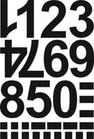 NAKLEJKI wycinane ploterowo CYFRY LICZBY kropki kreski samoprzylepne 8 cm