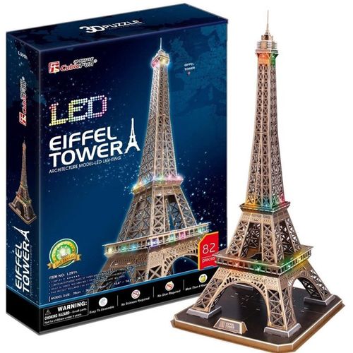 CUBICFUN Puzzle 3D LED Wieża Eiffel'a 85el. na Arena.pl