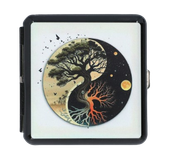 Metalowa Papierośnica z Nadrukiem Drzewa Życia Symboliczna Yin-Yang Gentelo