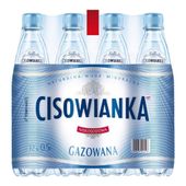 Cisowianka Naturalna woda mineralna gazowana niskosodowa 500 ml x 12 sztuk