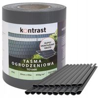 Taśma ogrodzeniowa z klipsami Kontrast TO1000 grafit 19 cm x 35 m
