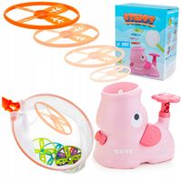 ZABAWKA DLA DZIECI: WYRZUTNIA POWIETRZNA Z KOLOROWYMI DYSKAMI