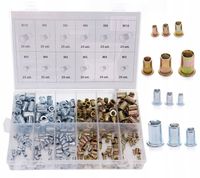 ZESTAW NITONAKRĘTEK M3-M10 300SZT NITONAKRĘTKA WALCOWA METALOWE ALU STALOWE