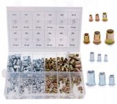 ZESTAW NITONAKRĘTEK M3-M10 300SZT NITONAKRĘTKA WALCOWA METALOWE ALU STALOWE