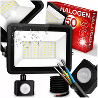 HALOGEN LED LAMPA NAŚWIETLACZ ROBOCZY CZUJNIK RUCHU LED 50 W ZEWNĘTRZNY