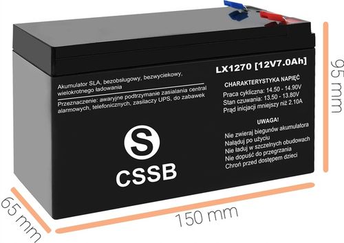 AKUMULATOR BEZOBSŁUGOWY AGM 12V 7Ah DO ZABAWKI AUTKA UPS ALARM KOSIARKI na Arena.pl