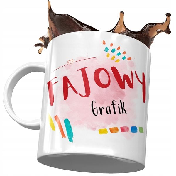 Kubek Dla Grafika Fajowy Grafik Prezent Urodziny Z Nadrukiem Ze Zdjęciem zdjęcie 1