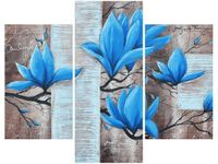 OBRAZ NIEBIESKI KWIAT MAGNOLII