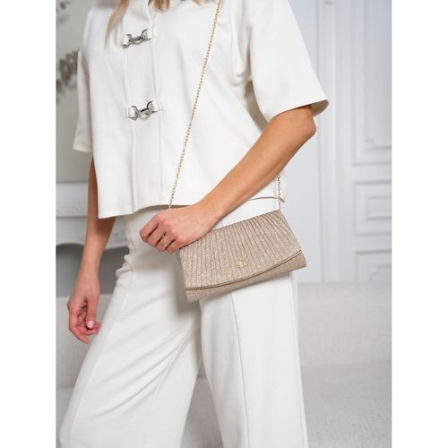 brokatowa kopertówka damska z tkaniny syntetycznej w kolorze różowego z na Arena.pl