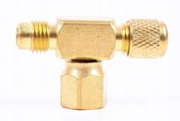 Trójnik serwisowy CPS 1/4Mx1/4M z zaworkiem AVT64
