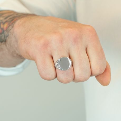 SREBRNY SYGNET Z ORNAMENTAMI PRÓBA SREBRA 925 GRAWER GRATIS zdjęcie 4