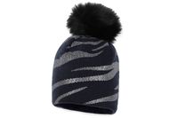 Broel BELINDA czapka dla dziewczynki z pomponem granat 50-52
